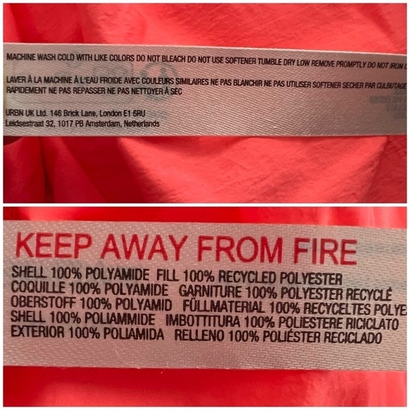 Free People Movement Pippa Packable Puffer Jacket Neon Coral Size XS NEW - Picture 15 of 16